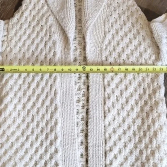 S-L Rare Kim Haller Heavy Knit Merino Wool Blend Open Front Cardigan MSRP $600 - Picture 9 of 16